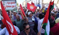 تونسيون-يتظاهرون-أمام-السفارة-المصرية-للمطالبة-بفتح-معبر-رفح